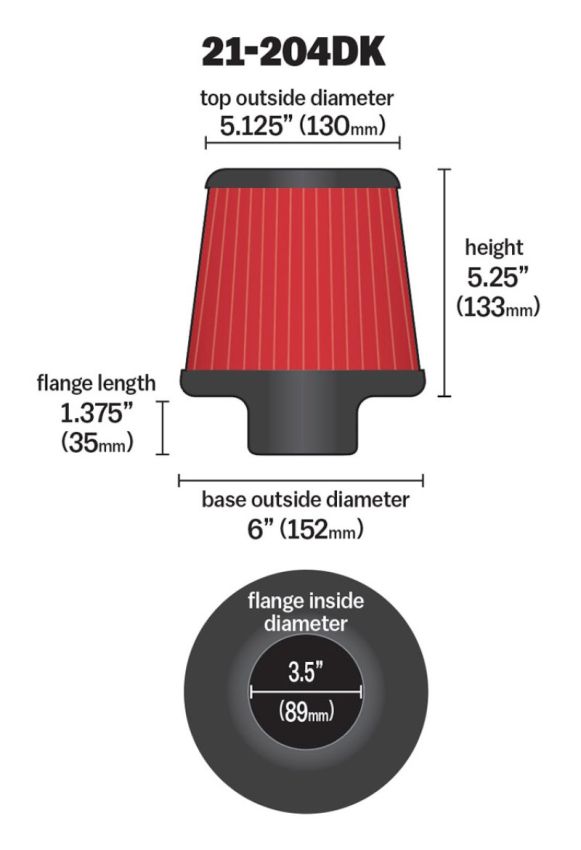 AEM 21-204DK AEM DryFlow Air Filter