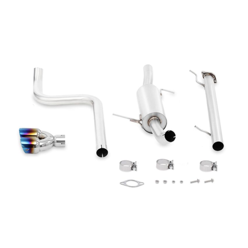 Mishimoto MMEXH-FIST-14BT 14-16 Ford Fiesta ST 1.6L 2.5in Stainless Steel Cat-Back Exhaust w/ Burnt Ti Tips