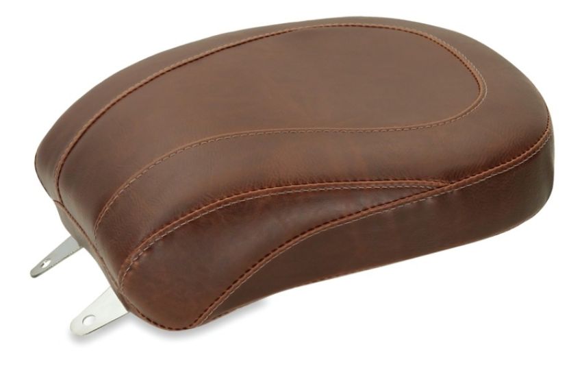 Mustang Motorcycle 76805 Mustang 84-06 Harley Standard Rear Tire Wide Tripper Passenger Seat - Distressed Brown
