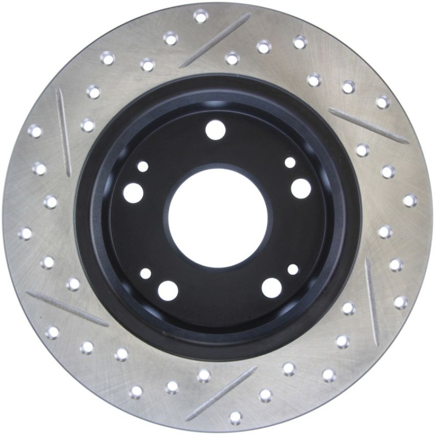 Stoptech 127.40055L 04-08 Acura TSX / 03-07 Honda Accord SportStop Slotted & Drilled Left Rear Rotor