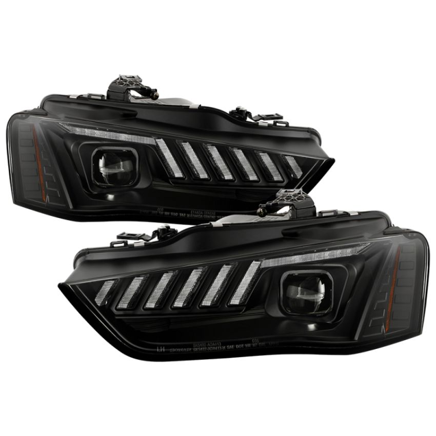 SPYDER 5088338 Projector Headlights - Switch Back Sequential LED Turn Signal - Black