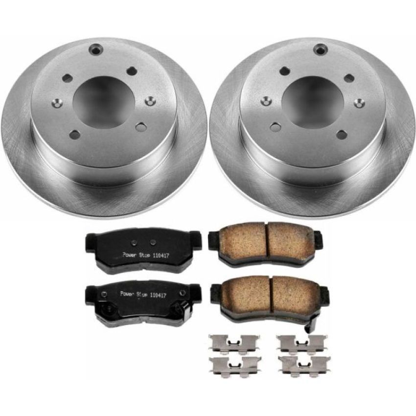 PowerStop KOE5212 OE Stock Replacement Low-Dust Ceramic Brake Pad and Rotor Kit