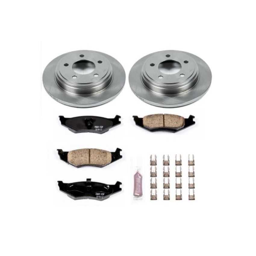 PowerStop KOE1667 OE Stock Replacement Low-Dust Ceramic Brake Pad and Rotor Kit