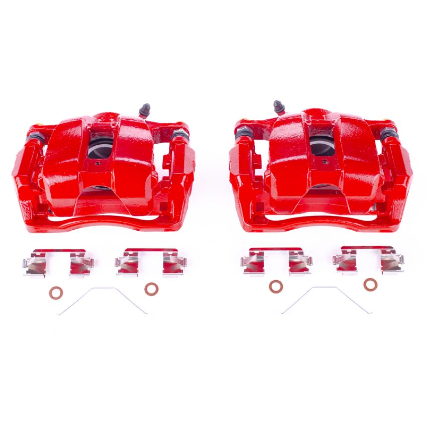 PowerStop S7104 Red Powder Coated Calipers