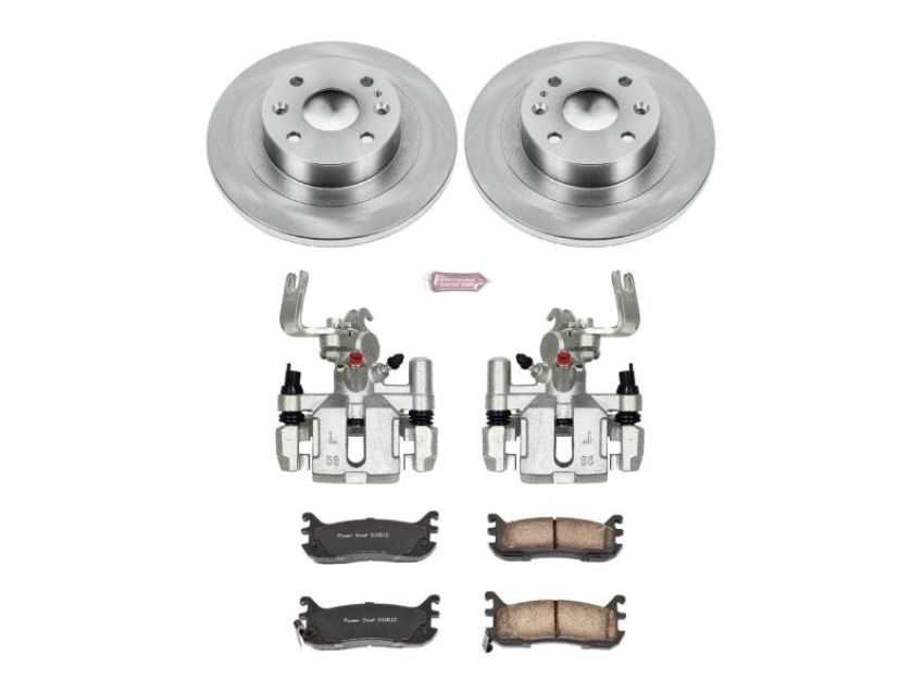 PowerStop KCOE772 OE Stock Replacement Low-Dust Ceramic Brake Pad, Rotor and Caliper Kit