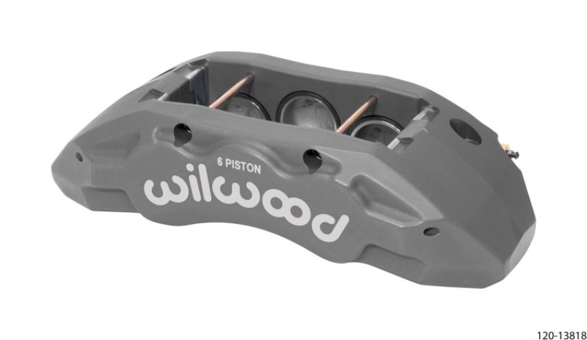Wilwood 120-13818 Caliper-TX6R- L/H - Clear 1.75/1.62/1.62in Pistons 1.38in Disc