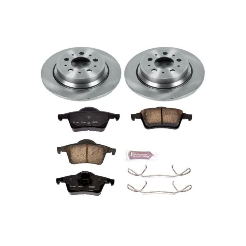 PowerStop KOE5196 OE Stock Replacement Low-Dust Ceramic Brake Pad and Rotor Kit