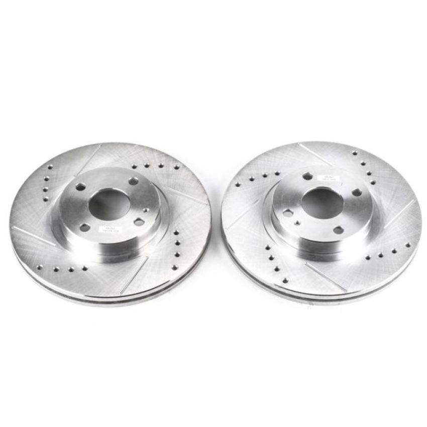 PowerStop JBR950XPR PowerStop Evolution Performance Drilled, Slotted & Plated Brake Rotor Pair