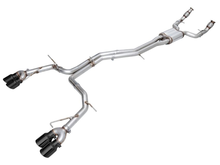 AWE Tuning 3020-43109 19-23 Audi C8 S6/S7 2.9T V6 AWD Track Edition Exhaust - Diamond Black Tips