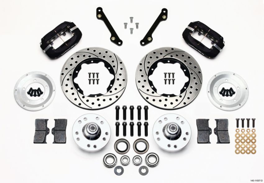 Wilwood 140-11007-D Forged Dynalite Front Kit 11.00in Drilled 70-78 Camaro