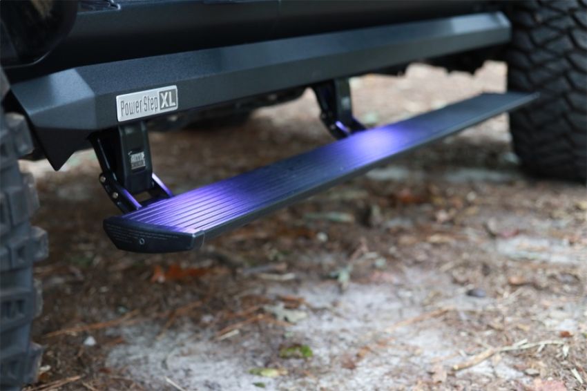 AMP Research 77133-01A 18-24 Jeep Wrangler JL 2DR PowerStep XL - Black (Incl OEM Style Illumination)