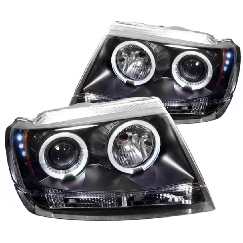 SPYDER 5011145 Projector Headlights - LED Halo - Black