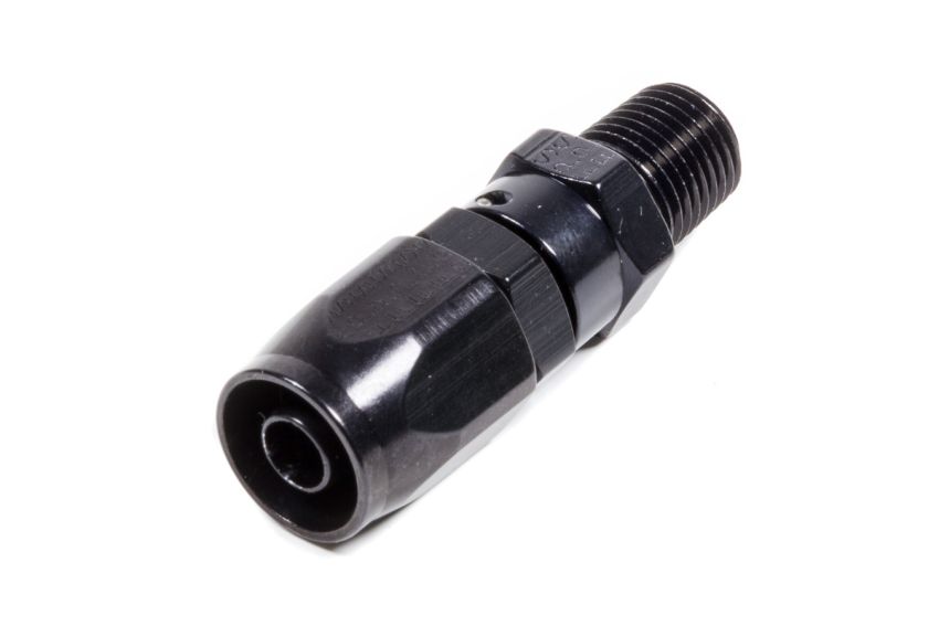 FRAGOLA FRG190106-BL #6 Str. x 1/4 MPT Hose End Black