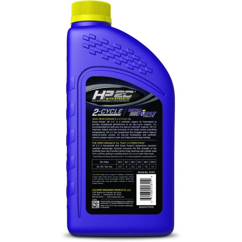 Royal Purple 06311 HP 2-C Synthetic 2-Cycle Motor Oil - 1 Quart