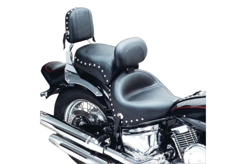 Mustang Motorcycle 75135 Mustang Yamaha Sissy Bar Pad (7.5 inch x 9 inch) w/Studs- Black
