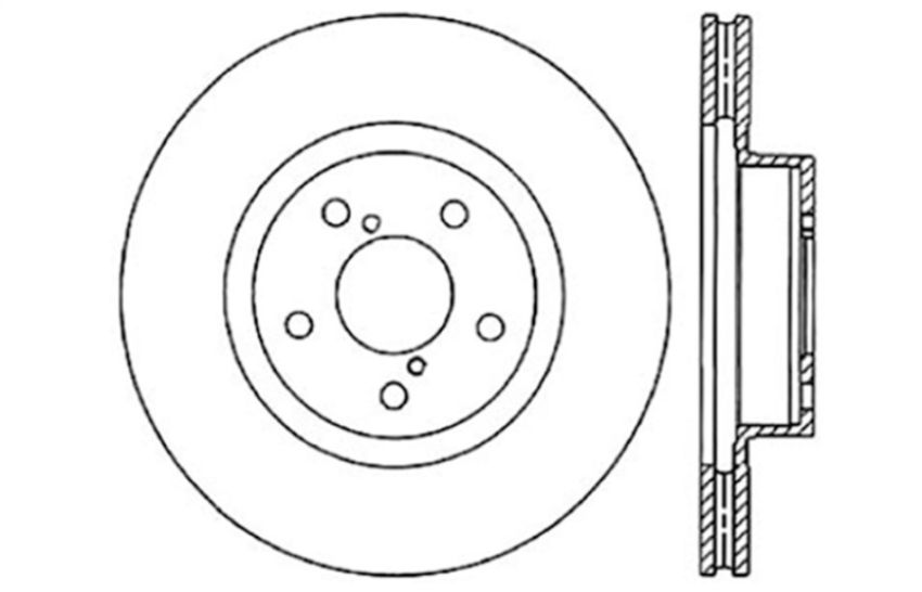 Stoptech 128.47012L Drilled Sport Brake Rotor