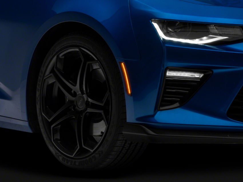 Raxiom CC2934 16-23 Chevrolet Camaro Axial Series LED Front and Rear Side Markers- Smoked