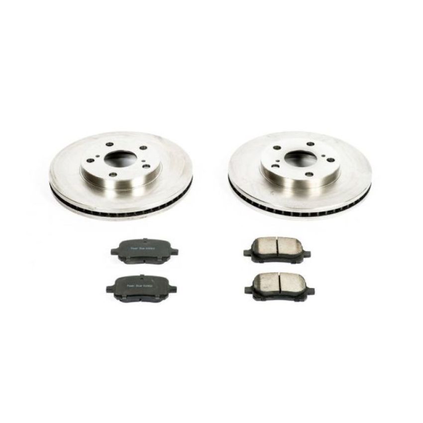 PowerStop KOE1058 OE Stock Replacement Low-Dust Ceramic Brake Pad and Rotor Kit