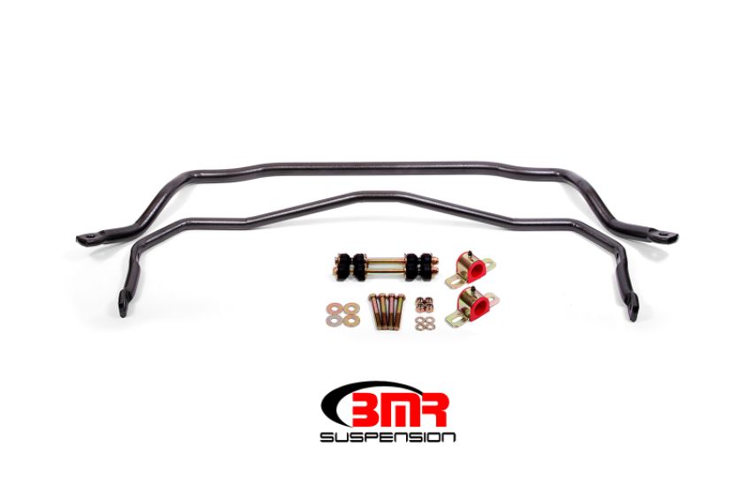 BMR Suspension SB028H BMR 64-72 A-Body Front & Rear Sway Bar Kit w/ Bushings - Black Hammertone