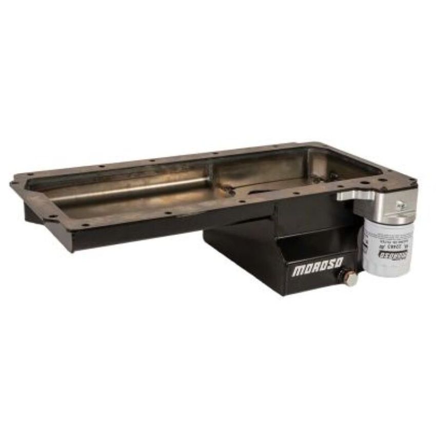 MOROSO MOR20142 GM LS Oil Pan w/Billet Oil Filter Adapter 7qts.