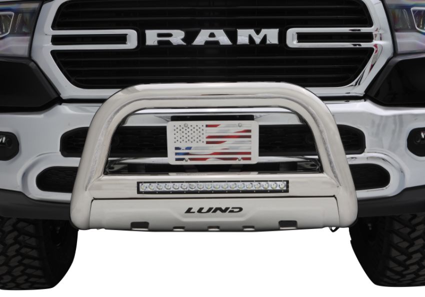 LUND 47021208 2019 RAM 1500 Bull Bar w/Light & Wiring - Polished