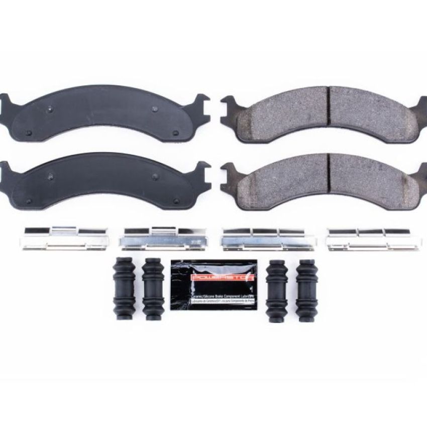 PowerStop Z23-821 PowerStop - Z23 Daily Driver Carbon-Fiber Ceramic Brake Pads with Hardware Kit