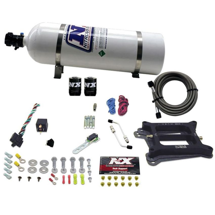 Nitrous Express 30045-15 4150 4-BBL/ALCOHOL (50-100-150-200-250-300HP) WITH 15LB BOTTLE