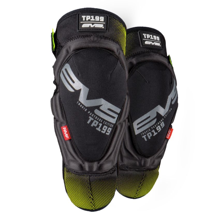 EVS TP199K-BKHV-Y TP199 Knee/Shin Guard Pair Black/Hi Viz - Youth