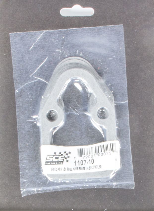 SCE GASKETS 1107-10 DYNO PAK (10) SBC 4 BOLT FUEL PUMP BLOCK-OFF PLATE GSKT