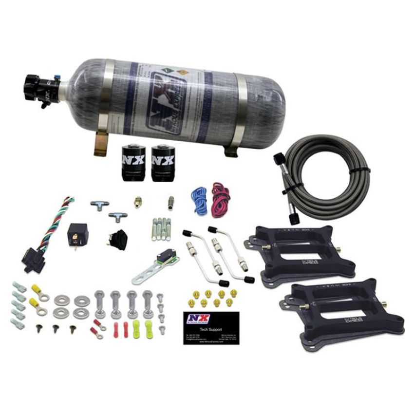 Nitrous Express 30240-12 DUAL/4150/GASOLINE (50-100-150-200-250-300HP) WITH COMPOSITE BOTTLE