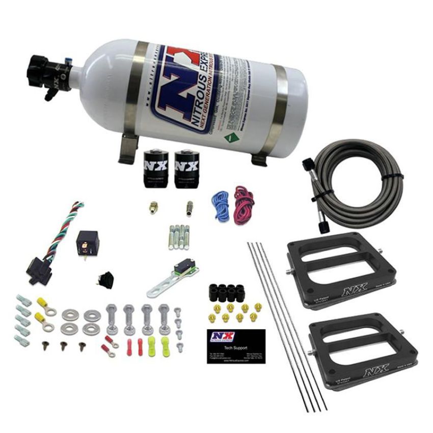 Nitrous Express 30275-10 DUAL/Dominator/ALCOHOL (50-100-150-200-250-300HP) WITH 10LB BOTTLE