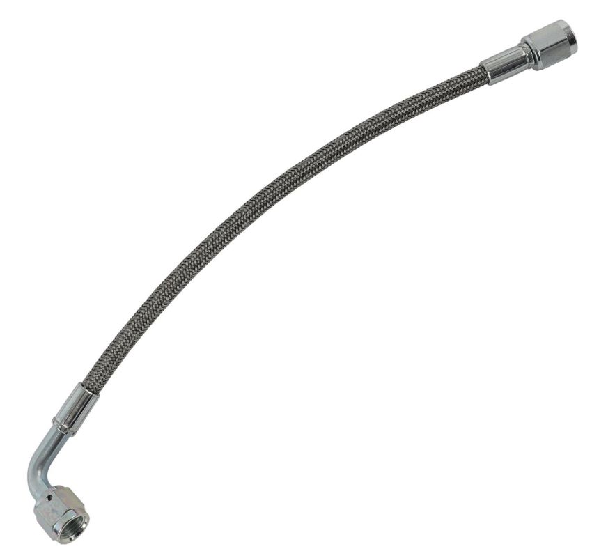 Fragola -4AN PFTE Hose Assembly Straight x 90 Degree 10in