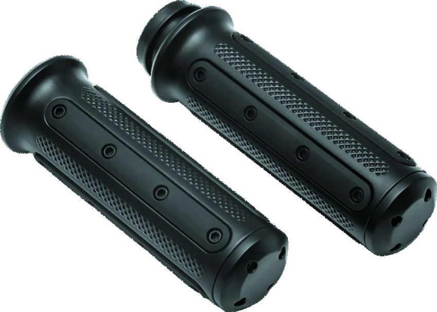 Kuryakyn 6123 Heavy Industry Grips Throttle-By-Wire Black