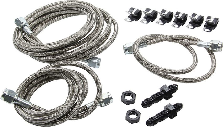 ALLSTAR PERFORMANCE ALL42061 Front End Brake Line Kit Mod Aftermarket Calipers