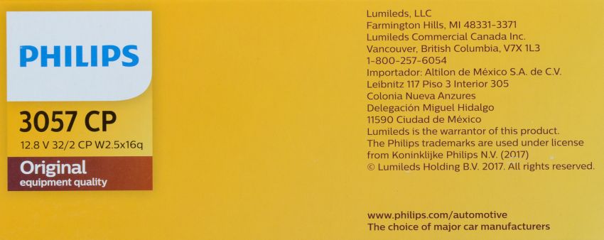 Philips 3057CP Philips Standard Miniature 3057 Pack of 10