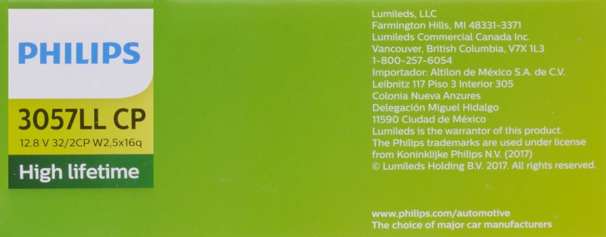 Philips 3057LLCP Philips LongerLife Miniature 3057LL Pack of 10