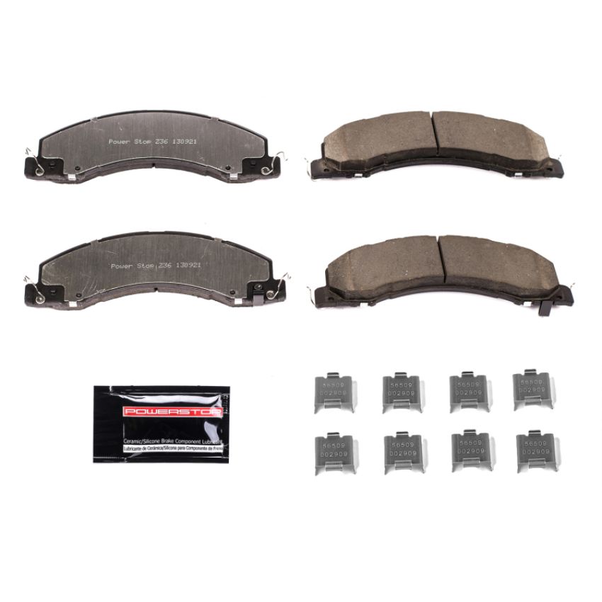 PowerStop Z36-1335 PowerStop - Z36 Truck and SUV Carbon-Fiber Ceramic Brake Pads with Hardware Kit