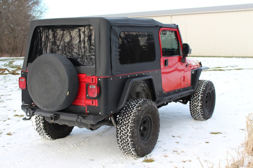 Fishbone Offroad FB23029 97-06 Jeep Wrangler Steel Tube Fender Front/Rear - Blk Txtred Pwdercoat (Set Of 4)