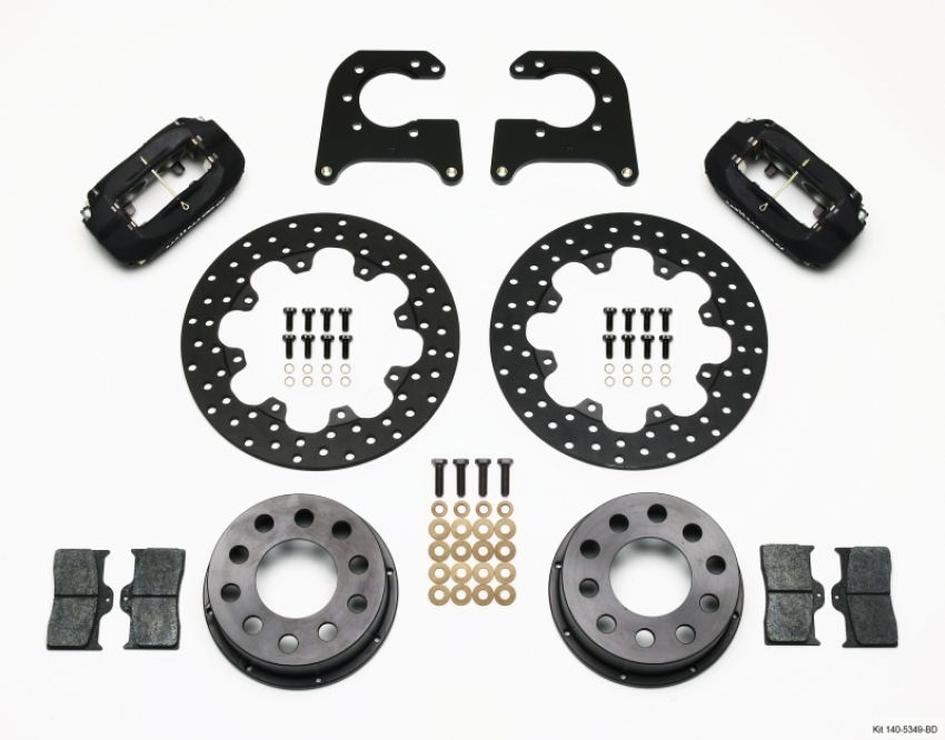 Wilwood 140-5349-BD Forged Dynalite Rear Drag Kit Drilled Rotor 58-64 Olds/Pont .690in Studs