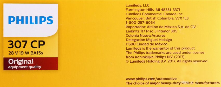 Philips 307CP Philips Standard Miniature 307 Pack of 10