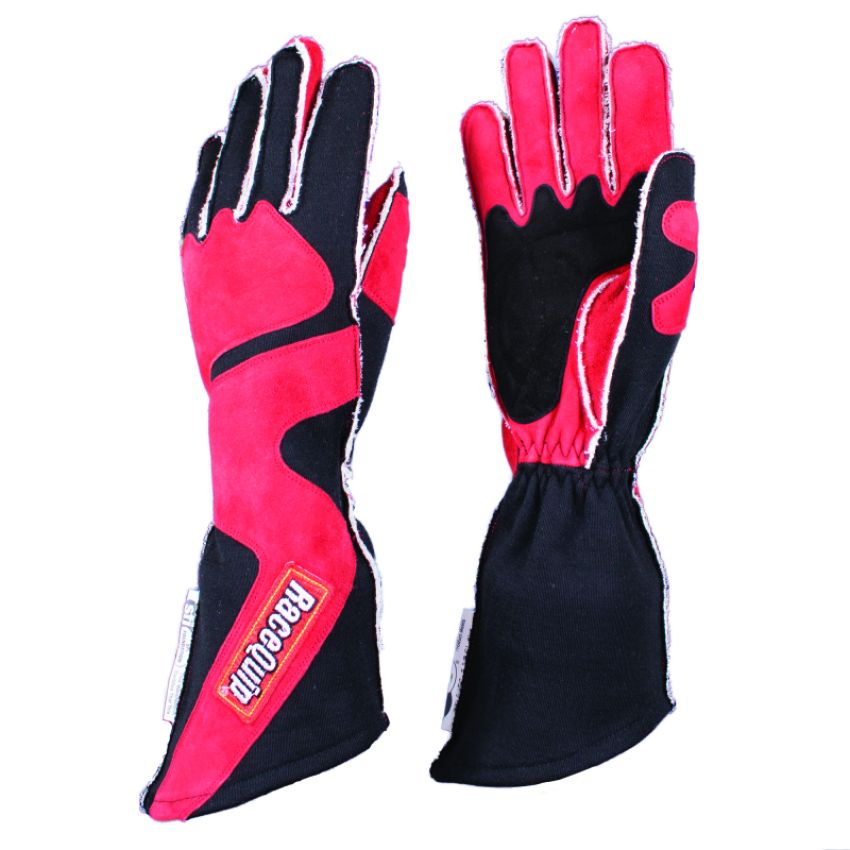 Racequip 359103 SFI-5 Red/Black Medium Outseam Angle Cut Glove