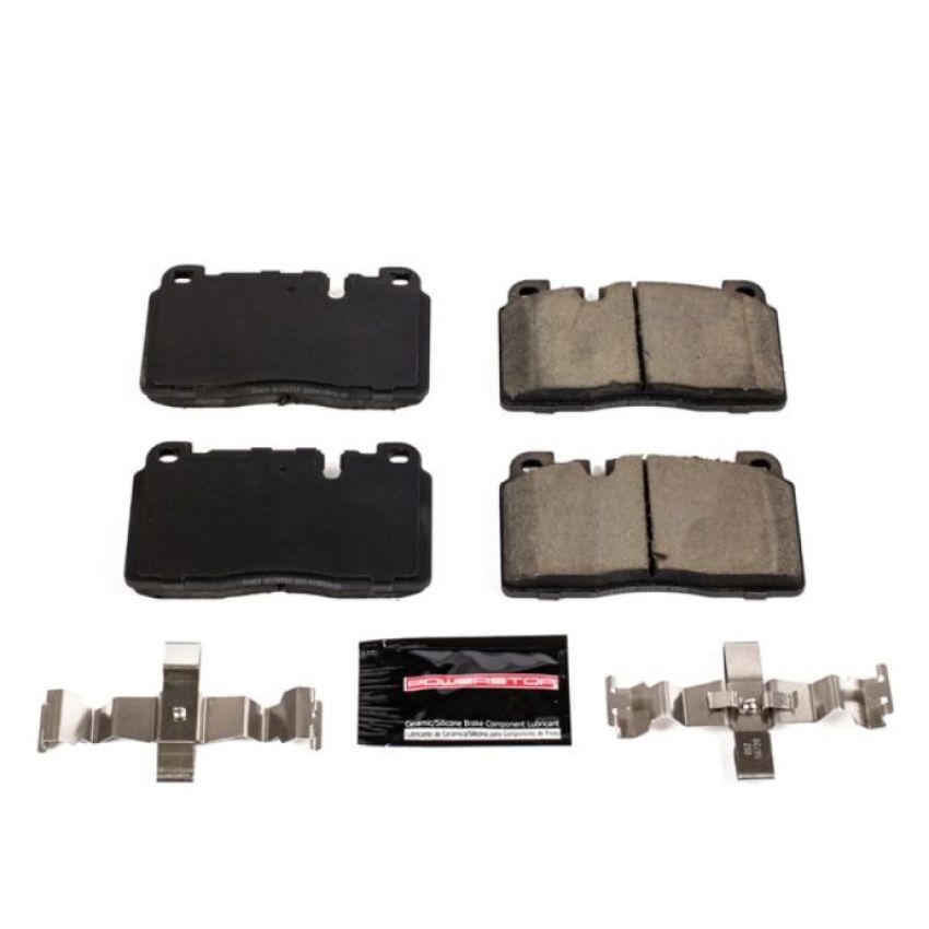 PowerStop Z23-1663 PowerStop - Z23 Daily Driver Carbon-Fiber Ceramic Brake Pads with Hardware Kit