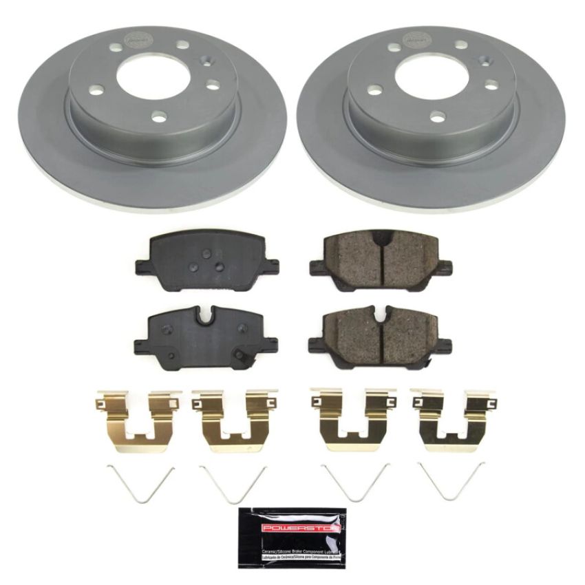 PowerStop CRK9013 Genuine Geomet Coated Rotor and Low-Dust Ceramic Brake Pad Kit