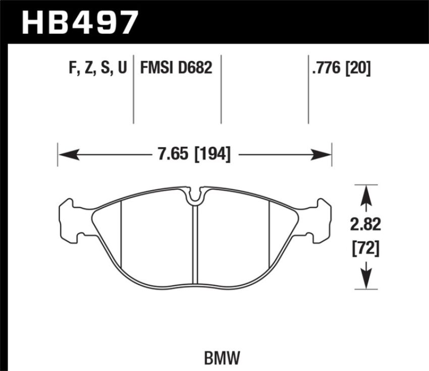 Hawk Performance HB497B.776 HPS 5.0 Disc Brake Pad