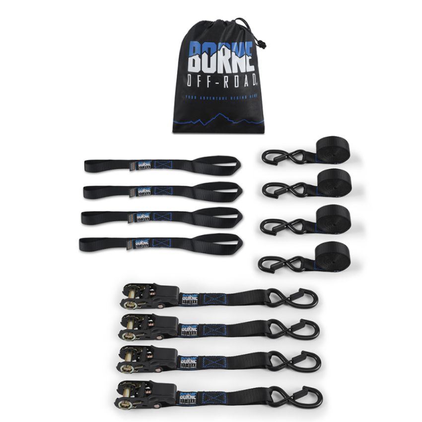 Borne Off-Road BNRTC-TDMD-4BK Ratchet Tie-Down