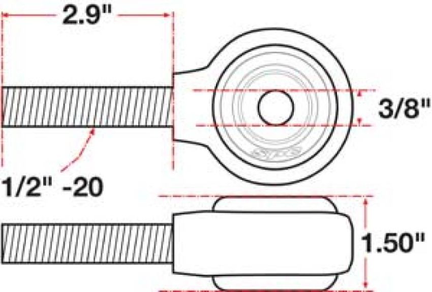 SPECIALTY PRODUCTS COMPANY 15744 XAXIS ROD END BALL JOINT