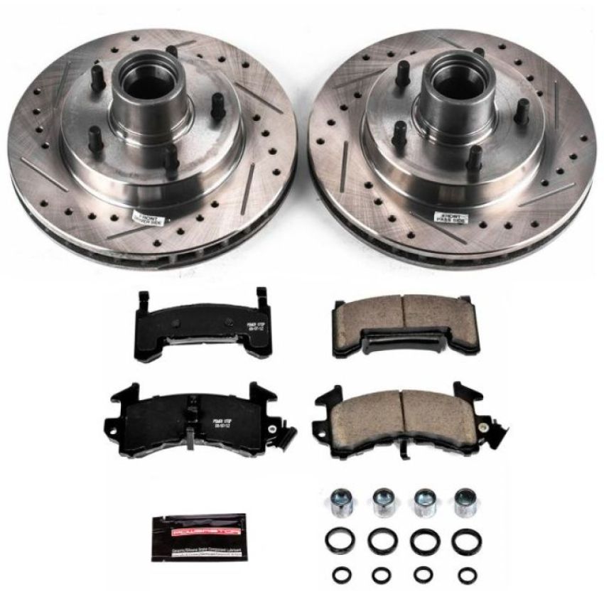 PowerStop K1485 Z23 Daily Driver Carbon-Fiber Ceramic Brake Pad and Drilled & Slotted Rotor Kit