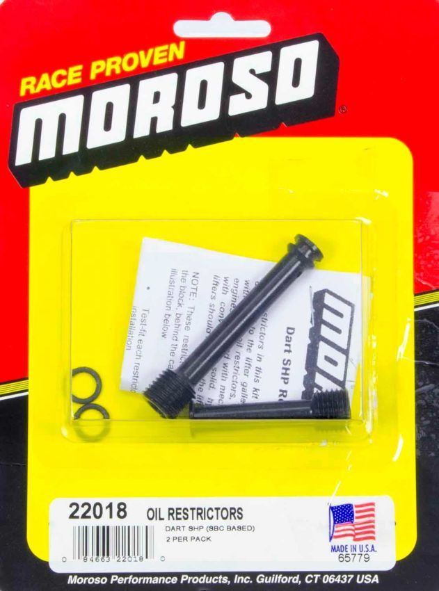 MOROSO MOR22018 Oil Restrictors - SBC Dart SHP Block
