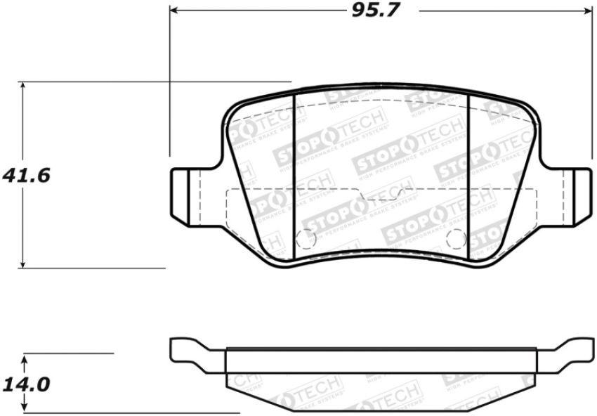 Stoptech 308.13580 Street Brake Pads - Front