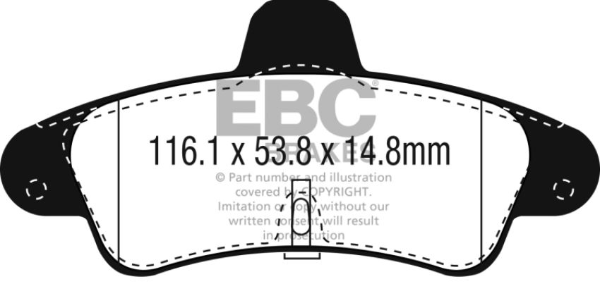 EBC Brakes DP3965/2C Redstuff Ceramic Low Dust Brake Pads